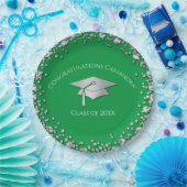 Green and Silver Graduation Pappteller (Party)
