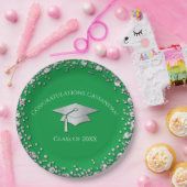Green and Silver Graduation Pappteller (Party)