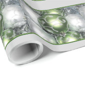 'Green and Silver Sparkle' Holiday Gift Wrap Geschenkpapier (Rolleneckpunkt)