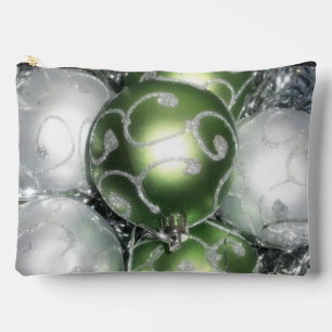 'Green and Silver Sparkle' Large Accessory Bag Zubehörtasche