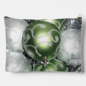 'Green and Silver Sparkle' Large Accessory Bag Zubehörtasche (Rückseite)