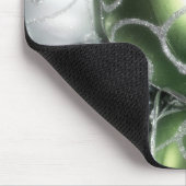 'Green and Silver Sparkle' Mousepad (Ecke)