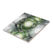 'Green and Silver Sparkle' Trivet/Tile Fliese (Seite)