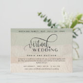 Green and Tan Watercolor, Online Virtual Wedding Einladung (Stehend Vorderseite)