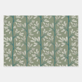 Green and Teal Garden Stems Modern Botanical Geschenkpapier Set (Vorderseite)