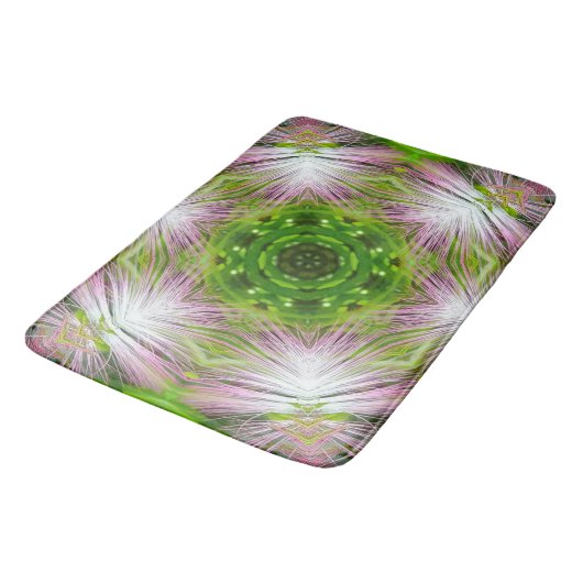 GREEN AND WHITE ABSTRACT DRAWING. SAMER BRASIL. 2 BADEMATTE (Schrägansicht)