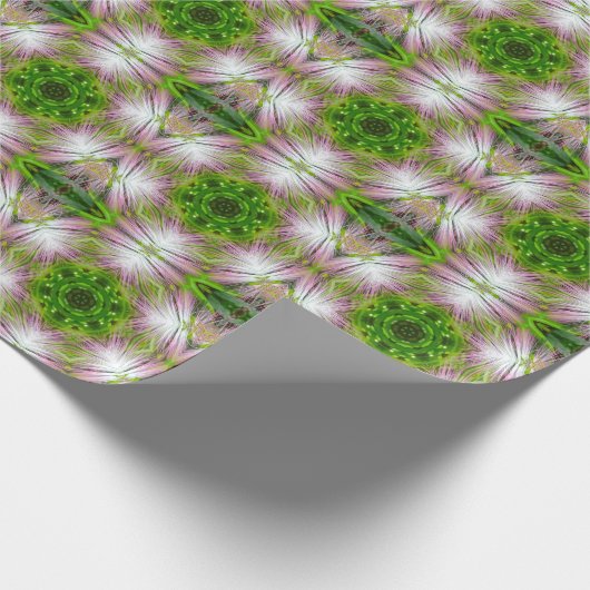 GREEN AND WHITE ABSTRACT DRAWING. SAMER BRASIL. 2 GESCHENKPAPIER (Ecke)