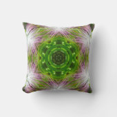 GREEN AND WHITE ABSTRACT DRAWING. SAMER BRASIL. 2 KISSEN (Vorderseite)