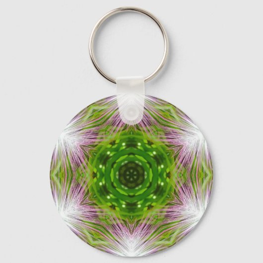 GREEN AND WHITE ABSTRACT DRAWING. SAMER BRASIL. 2 SCHLÜSSELANHÄNGER (Rückseite)