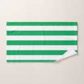 Green and White Cabana Stripes  Badhandtuch Set (Handtuch)