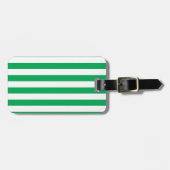 Green and White Cabana Stripes  Gepäckanhänger (Vorderseite horizontal)