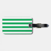 Green and White Cabana Stripes  Gepäckanhänger (Rückseite horizontal)