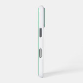 Green and White Cabana Stripes  iPhone Hülle (Rechte Seite)