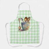 "Green and White Checkered - Löffel im Cup Schürze (Vorderseite)