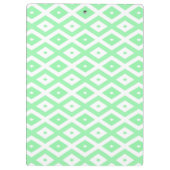 Green and white diamond pattern klemmbrett (Rückseite)