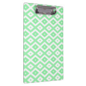 Green and white diamond pattern klemmbrett (Rechts)