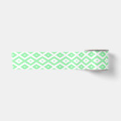 Green and white diamond pattern satinband (Vorderseite)