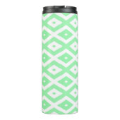 Green and white diamond pattern thermosbecher (Rückseite)