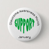 Green And White Glaucoma Awareness Month Button (Vorderseite)