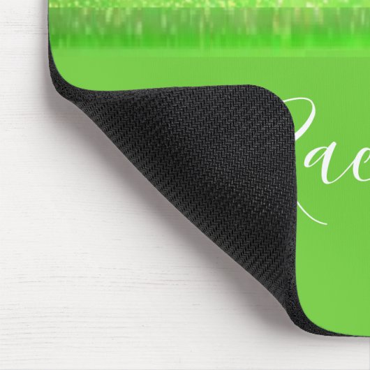 Green and white glitter print mousepad (Ecke)