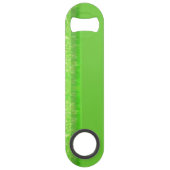 Green and white glitter print speed flaschenöffner (Rückseite)