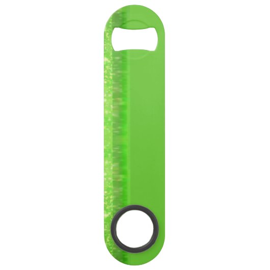 Green and white glitter print speed flaschenöffner (Rückseite)