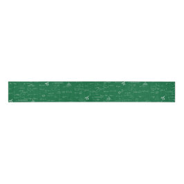 Green and white math formulas and equations craft ripsband