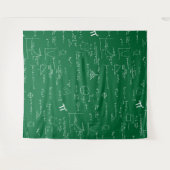 Green and White Mathematic Formulas Equations Wandteppich (Vorderseite (Horizontal))