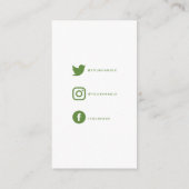 Green and white monstera Social Media Vielen Dank Begleitkarte (Rückseite)