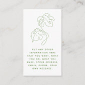 Green and white monstera Social Media Vielen Dank Begleitkarte (Vorderseite)