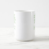 Green and White Palm Palmetto Tree Monogram Kaffeetasse (Mittel)
