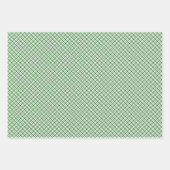 Green and White Pläd Wrapping Paper Sheets Geschenkpapier Set (Vorderseite 3)