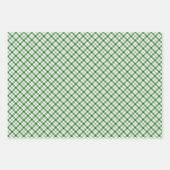 Green and White Pläd Wrapping Paper Sheets Geschenkpapier Set (Vorderseite 2)