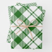 Green and White Pläd Wrapping Paper Sheets Geschenkpapier Set (Beispiel)