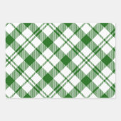 Green and White Pläd Wrapping Paper Sheets Geschenkpapier Set (Vorderseite)