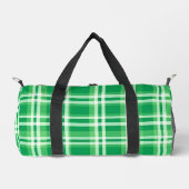 Green And White Plaid Duffle Bag (Vorderseite)