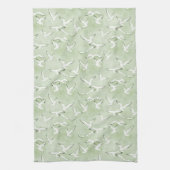 Green And White Seagull Beach Bird Pattern Geschirrtuch (Vertikal)