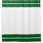Green And White Shower Curtain Duschvorhang (Vorderseite)