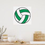green and white volleyball poster (Küche)