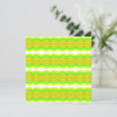 Green And Yellow Figure Eight Ribbon Pattern Art Karte (Stehend Vorderseite)