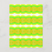 Green And Yellow Figure Eight Ribbon Pattern Art Postkarte (Vorderseite)