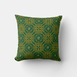 Green and yellow floral pattern  kissen
