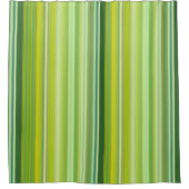 Green and Yellow Stripes Duschvorhang (Vorderseite)