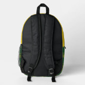 Green and yellow Tartan Plaid checkered Oregon Bedruckter Rucksack (Rückseite)