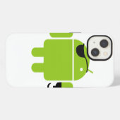 Green Android Robot Pirate iPhone Hülle (Rückseite (Horizontal))