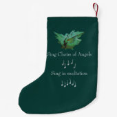 Green Angel Custom Christmas Strumpf, Name hinzufü Kleiner Weihnachtsstrumpf (Rückseite)