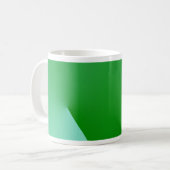 Green Angles Geometrie Abstrakte Tasse (Vorderseite Links)