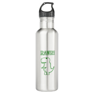 Green Angry T Rex Dino Edelstahlflasche