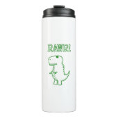 Green Angry T Rex Dino Thermosbecher (Vorderseite)