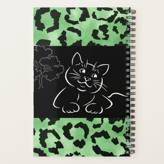 "Green Animal Print Planner Planer (Rückseite)